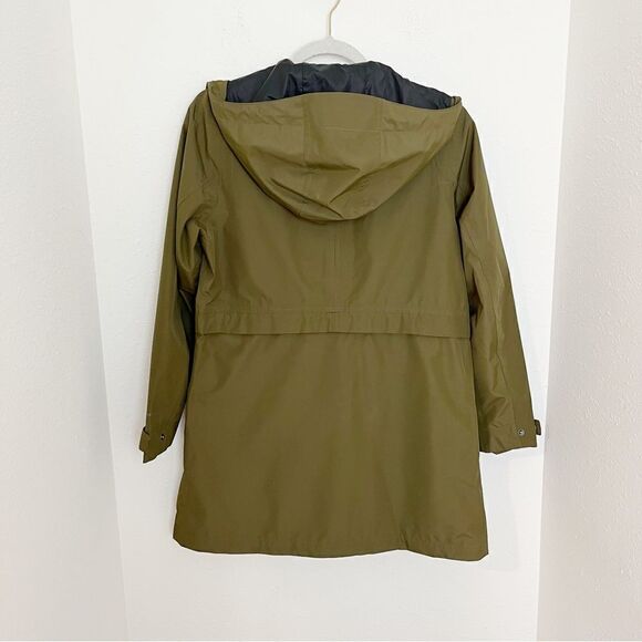 Eddie Bauer Rainfoil Trench Coat in Olive Green PETITE - Picture 4 of 13